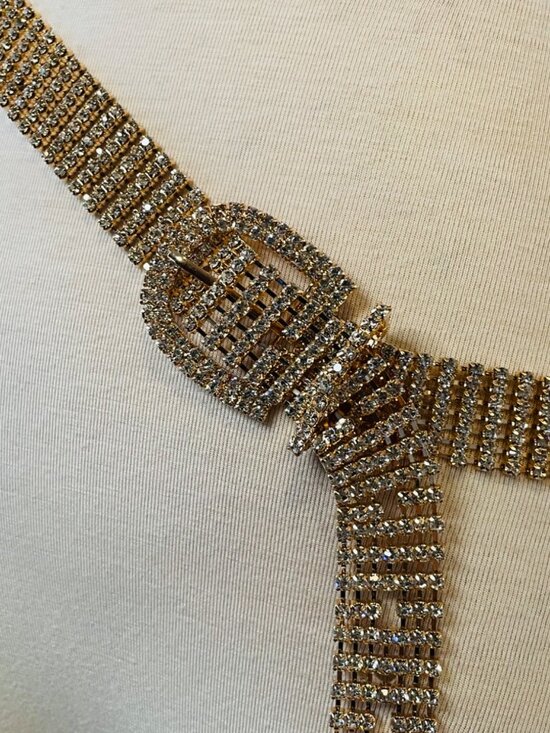 REVOLVE petit moments Showgirl Belt in Gold One Size Fits All Crystals main image 13